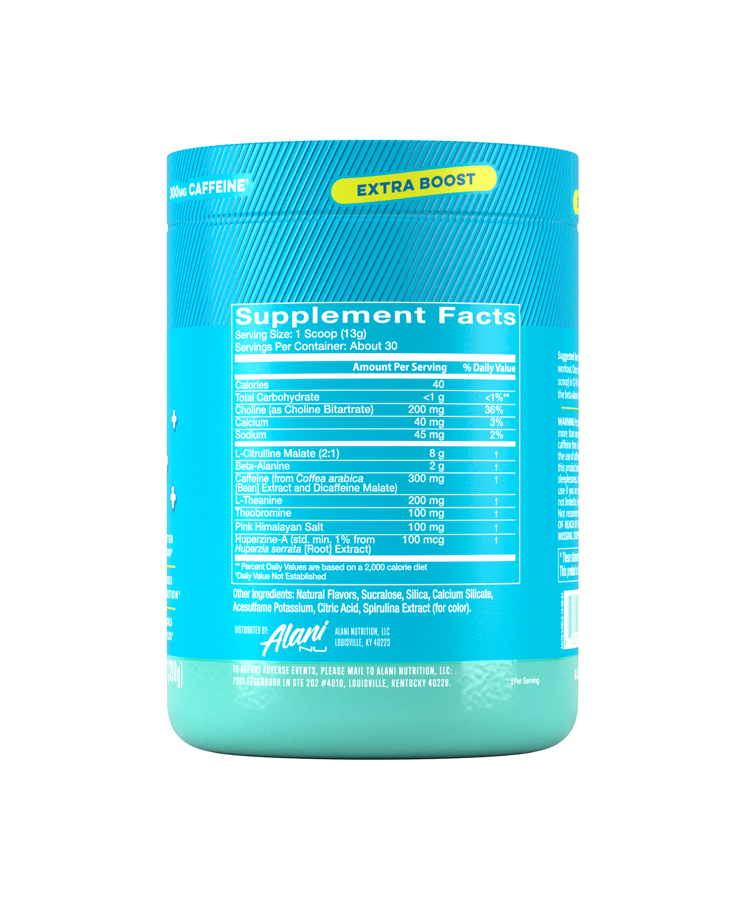 Alani Nu Blue Slush Pre-Workout+ — 30 Servings