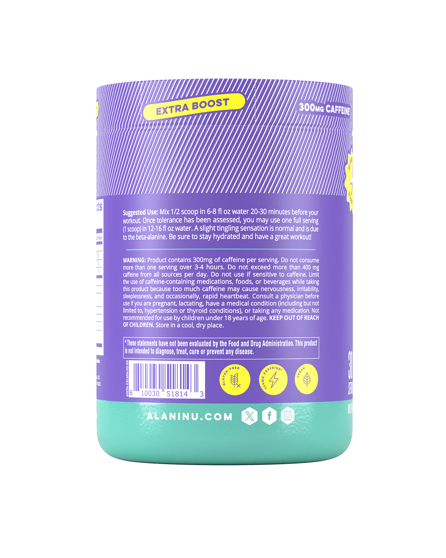 Alani Nu Frozen Lemonade Pre-Workout+ Powder — 30 Servings