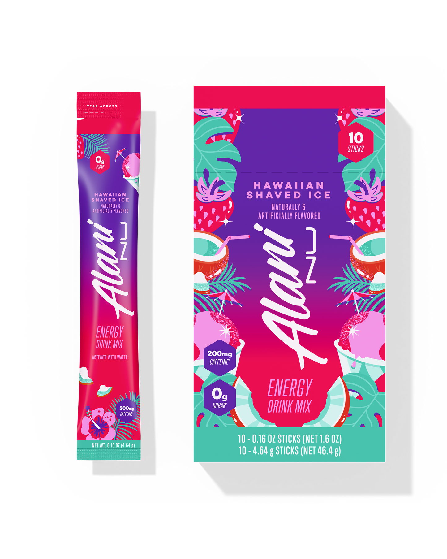 Alani Nu Hawaiian Shaved Ice Energy Sticks — 10 Pack