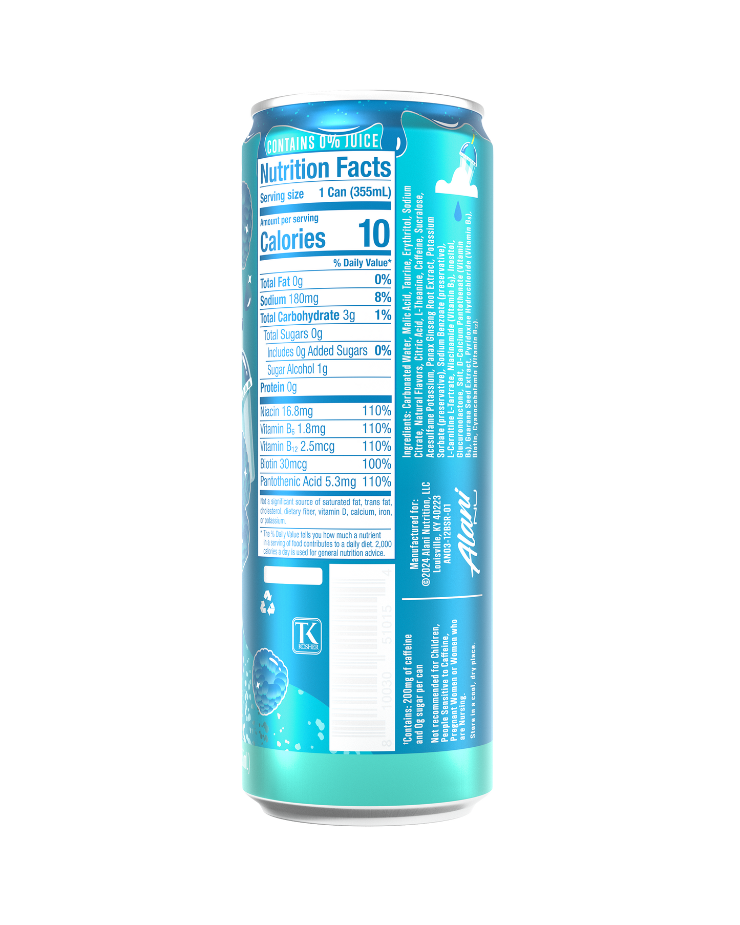 Alani Nu Blue Slush Energy Drink — 12 Pack