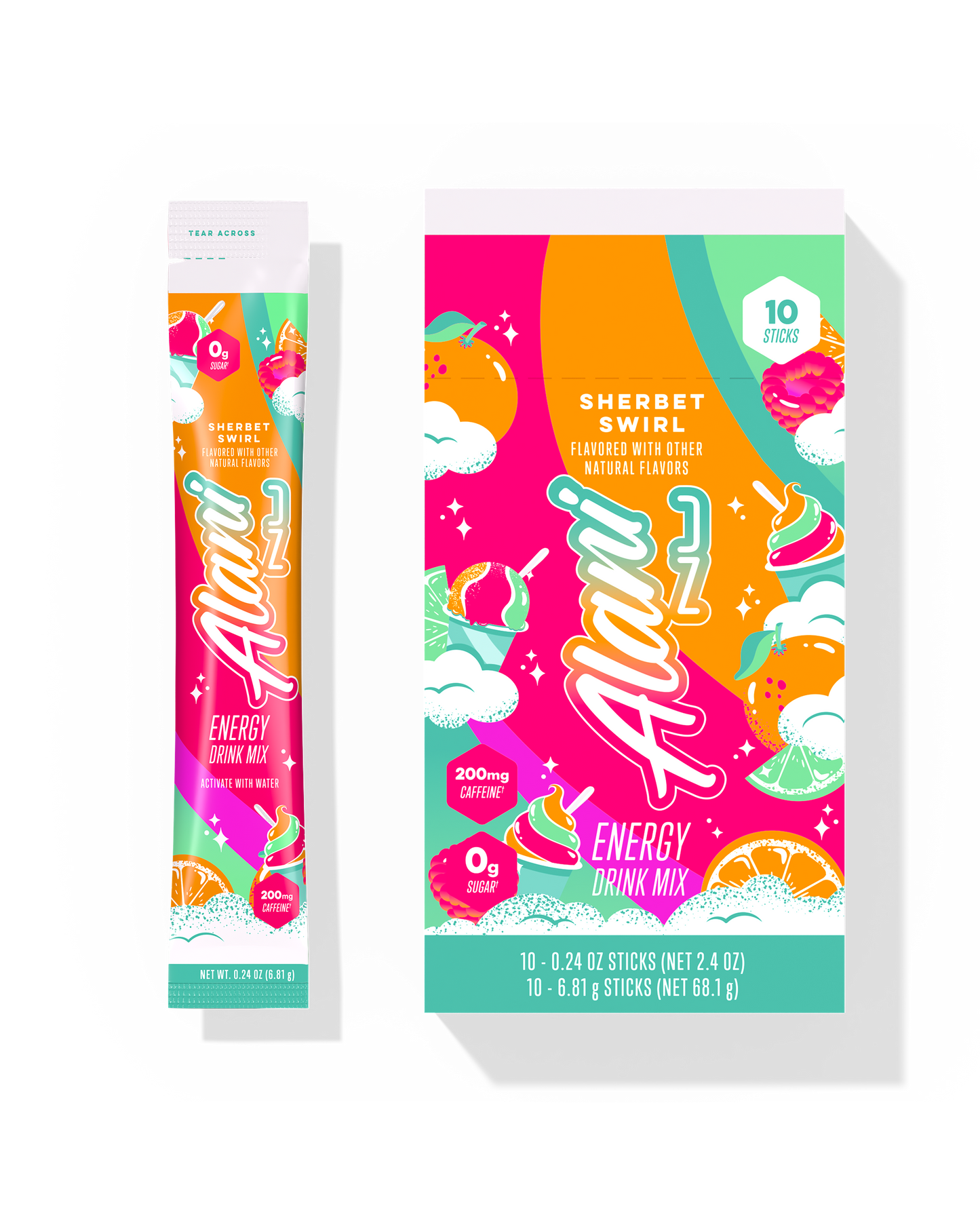 Alani Nu Sherbet Swirl Energy Sticks — 10 Pack