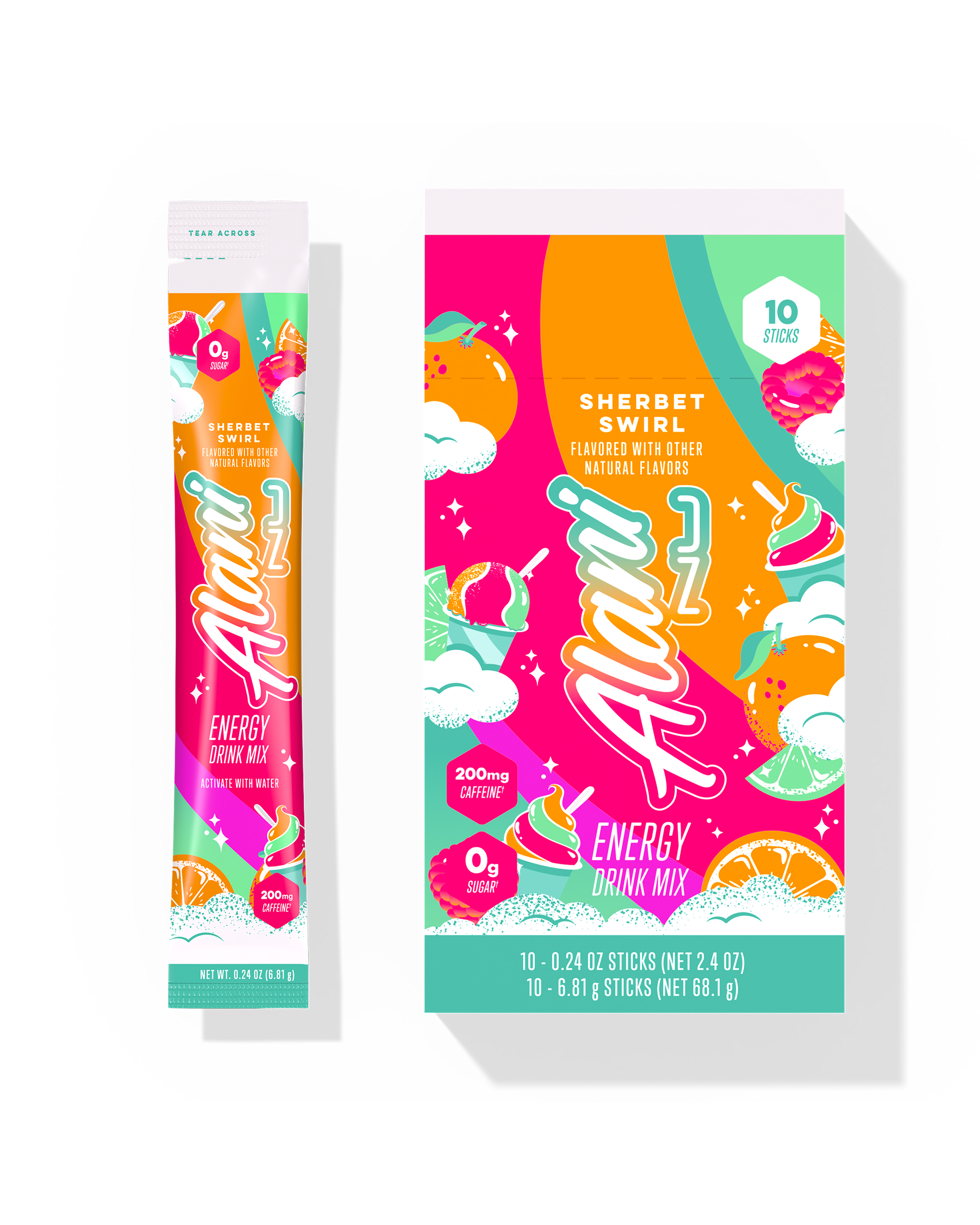Alani Nu Sherbet Swirl Energy Sticks — 10 Pack