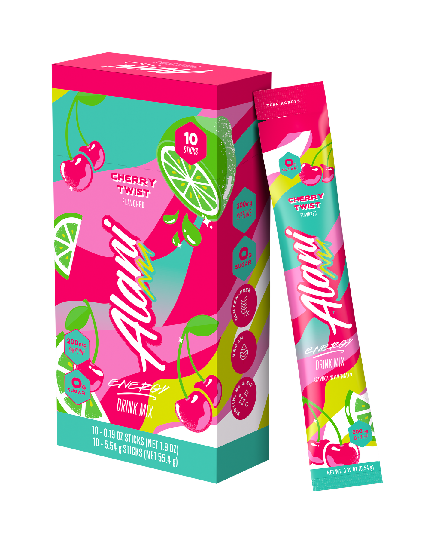 Alani Nu Cherry Twist Energy Sticks — 10 Pack