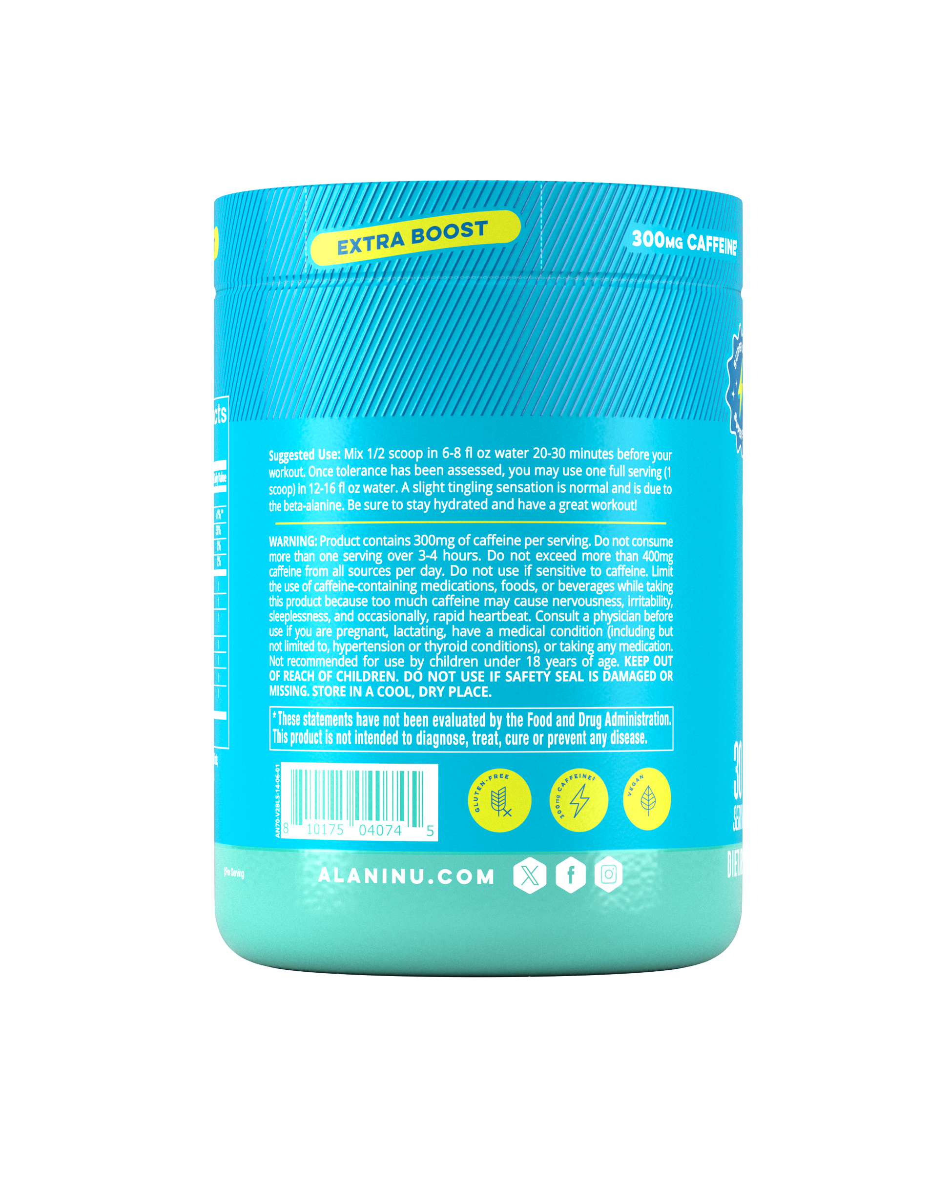 Alani Nu Blue Slush Pre-Workout+ — 30 Servings