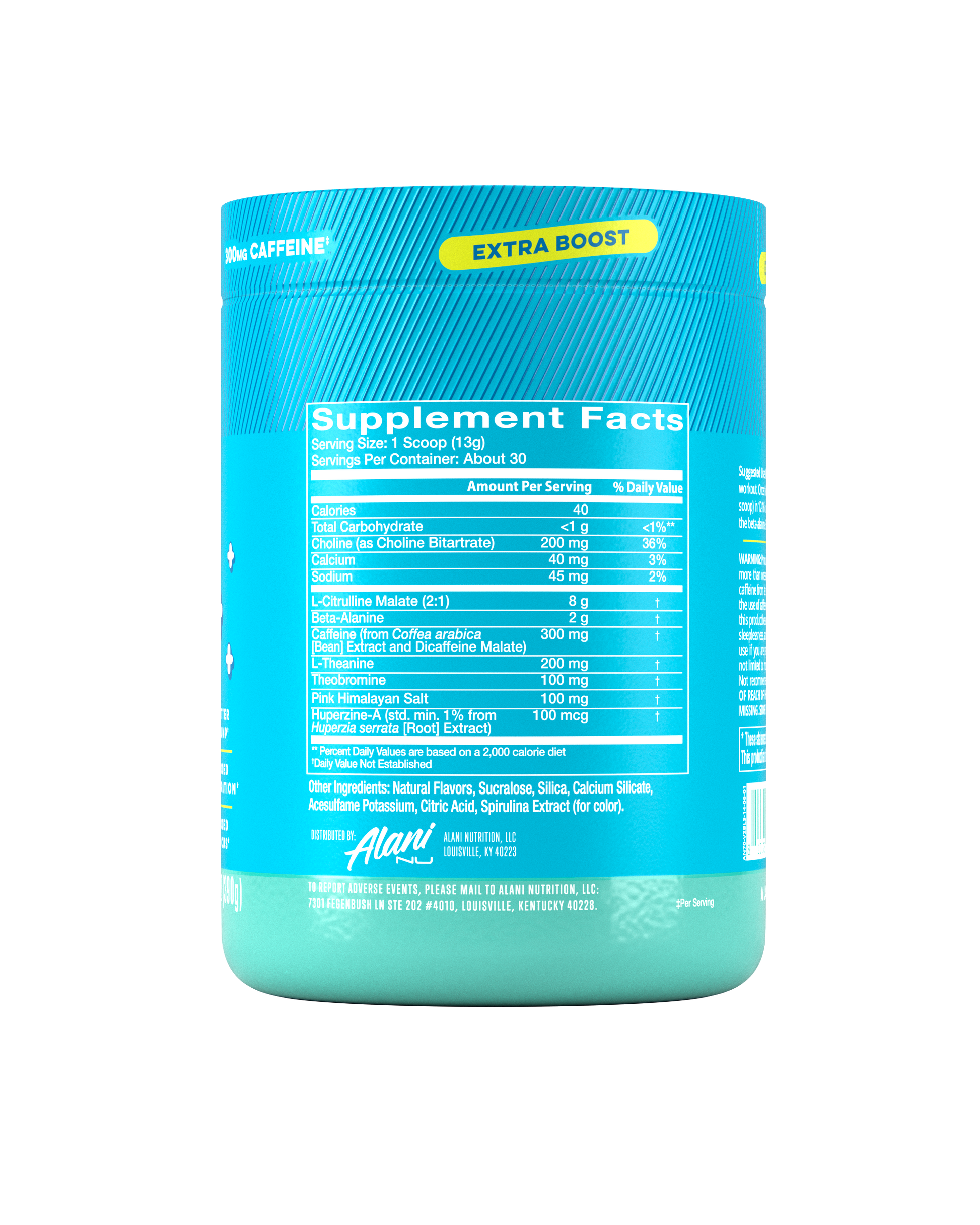 Alani Nu Blue Slush Pre-Workout+ — 30 Servings