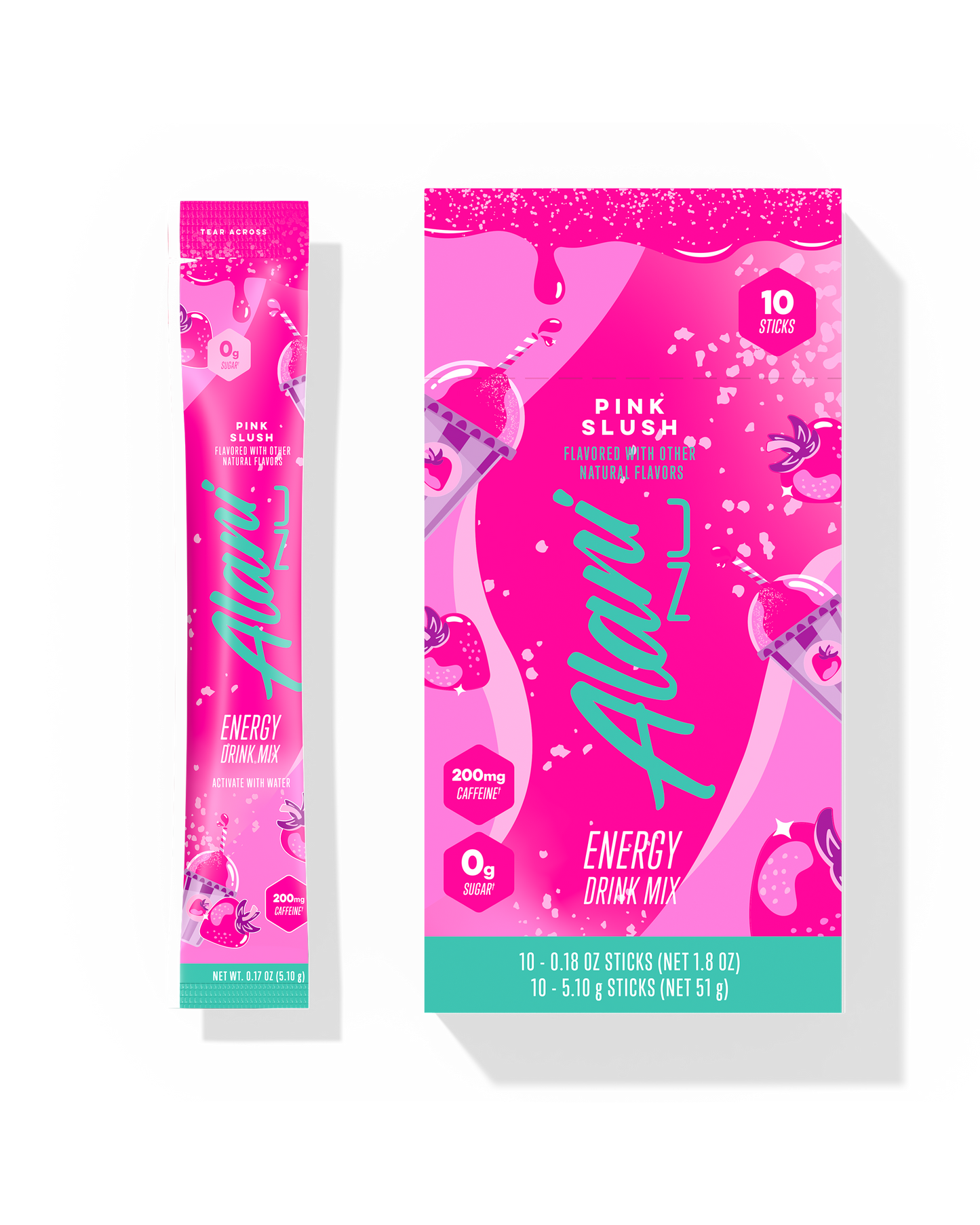 Alani Nu Pink Slush Energy Sticks — 10 Pack