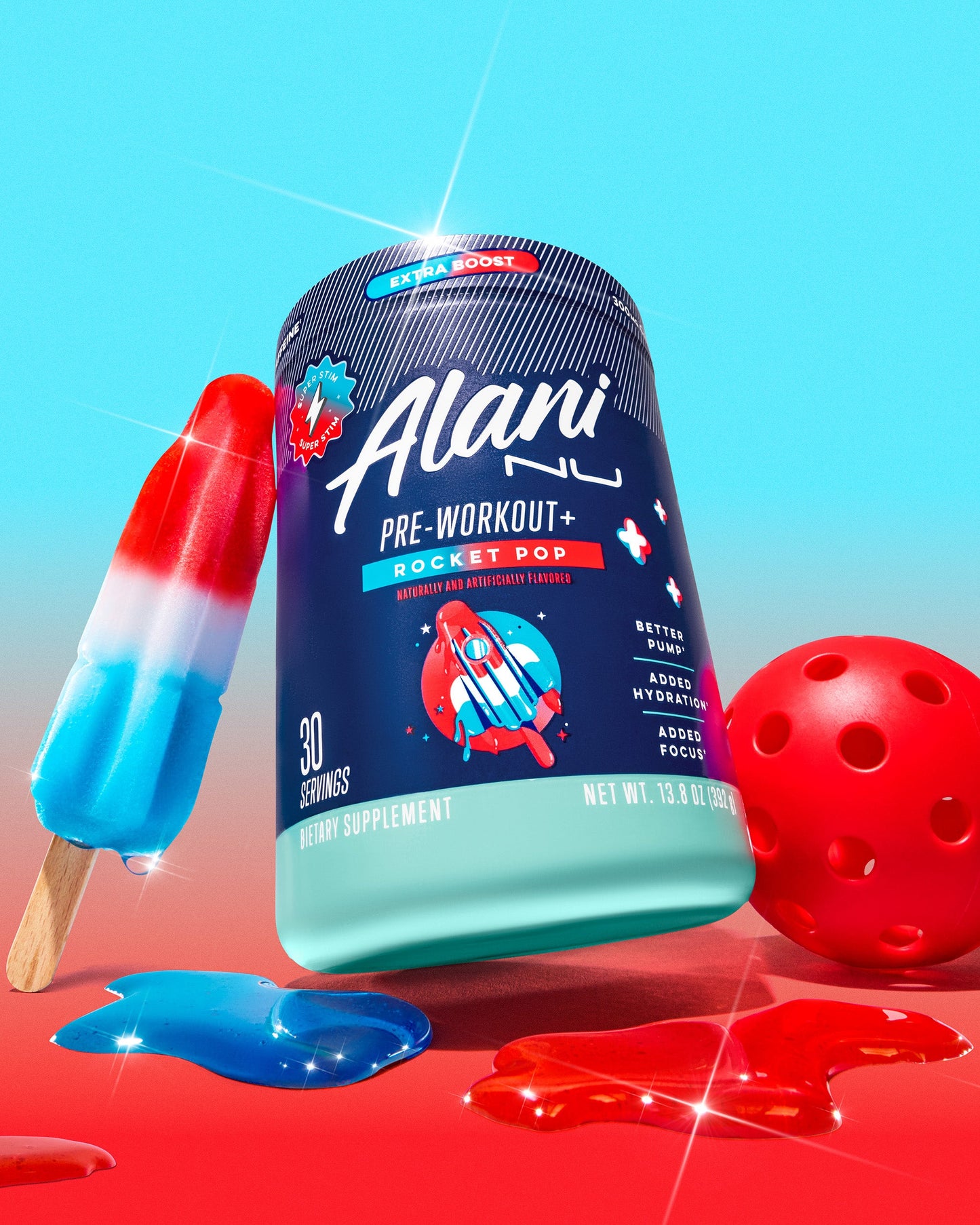 Alani Nu Rocket Pop Pre-Workout+ — 30 Servings