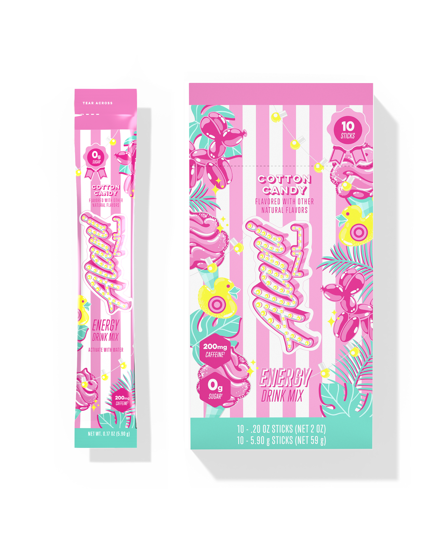 Alani Nu Cotton Candy Energy Sticks — 10 Pack