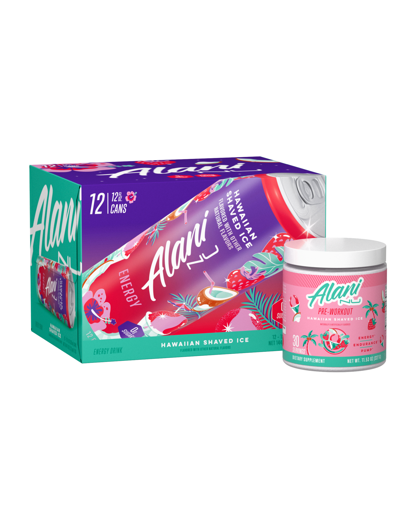 Alani Nu Hawaiian Shaved Ice Energy & Pre-Workout Bundle