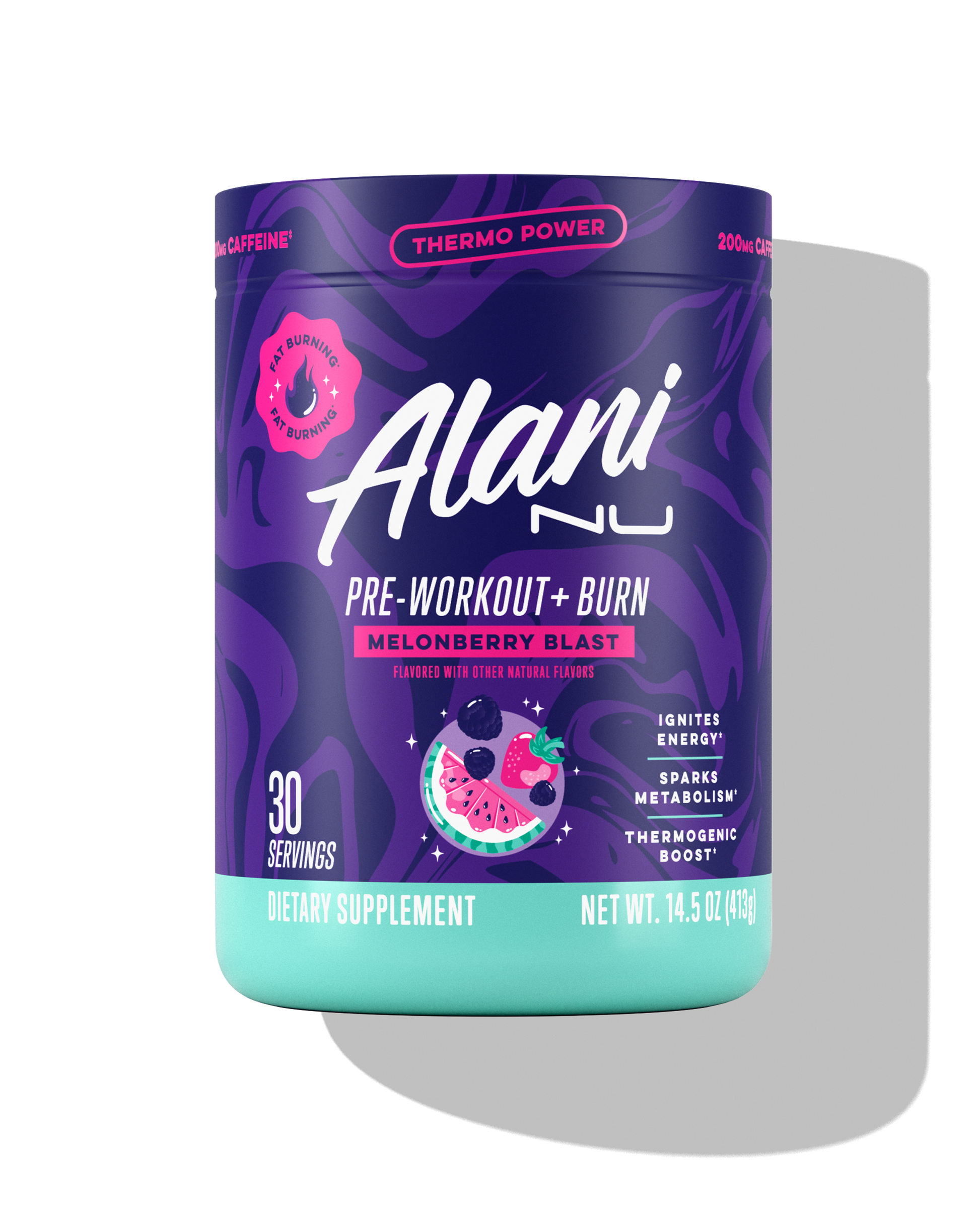 Alani Nu Melonberry Blast Pre-Workout+ Burn — 30 Servings