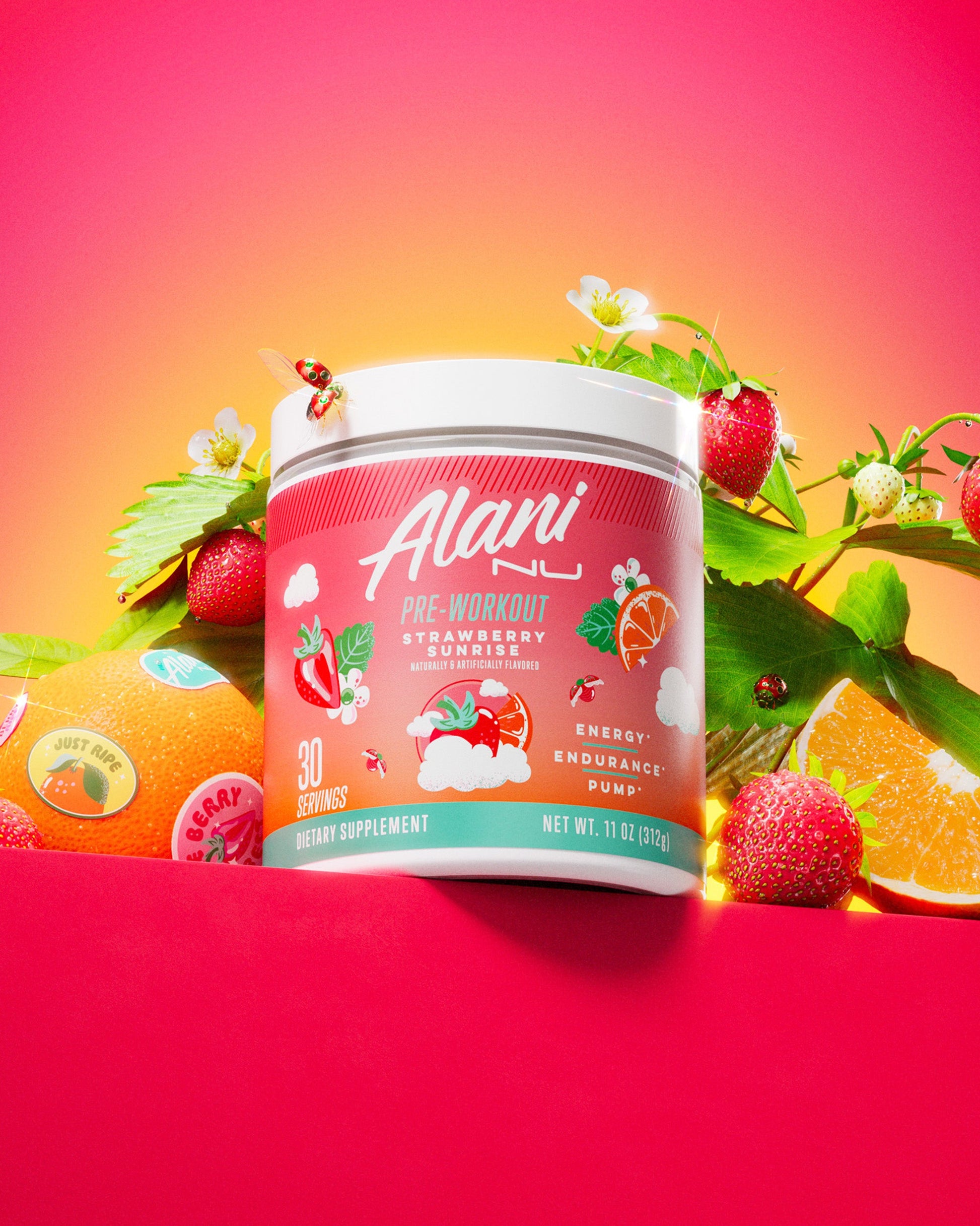 Alani Nu Strawberry Sunrise Pre-Workout — 30 Servings