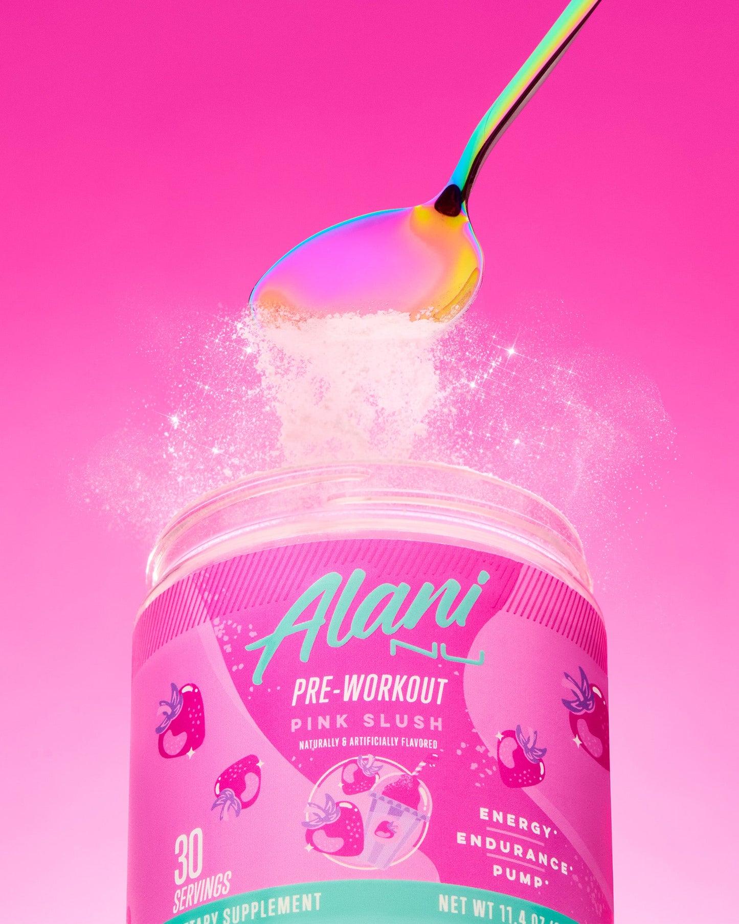 Alani Nu Pink Slush Pre-Workout Powder — 30 Servings