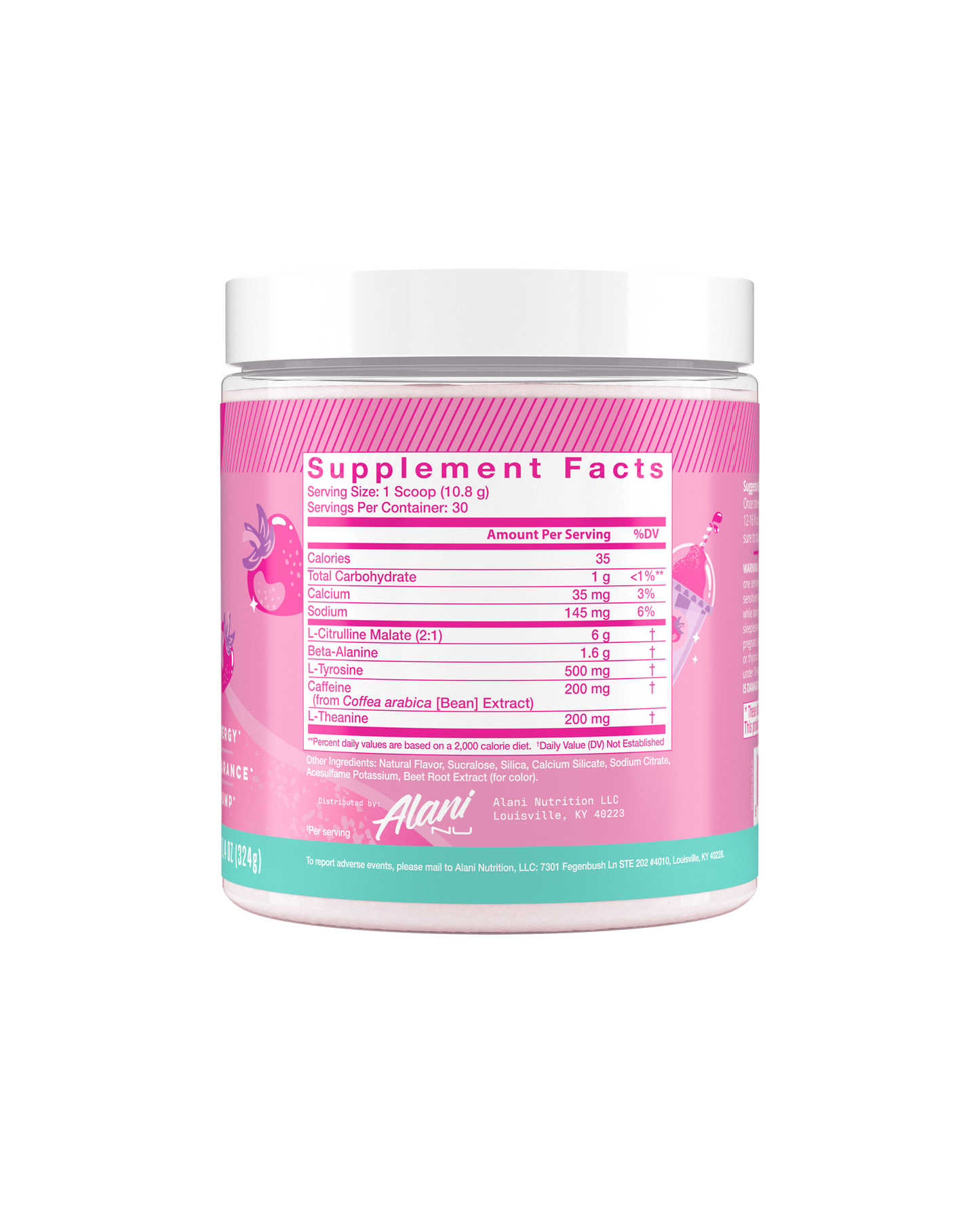 Alani Nu Pink Slush Pre-Workout Powder — 30 Servings