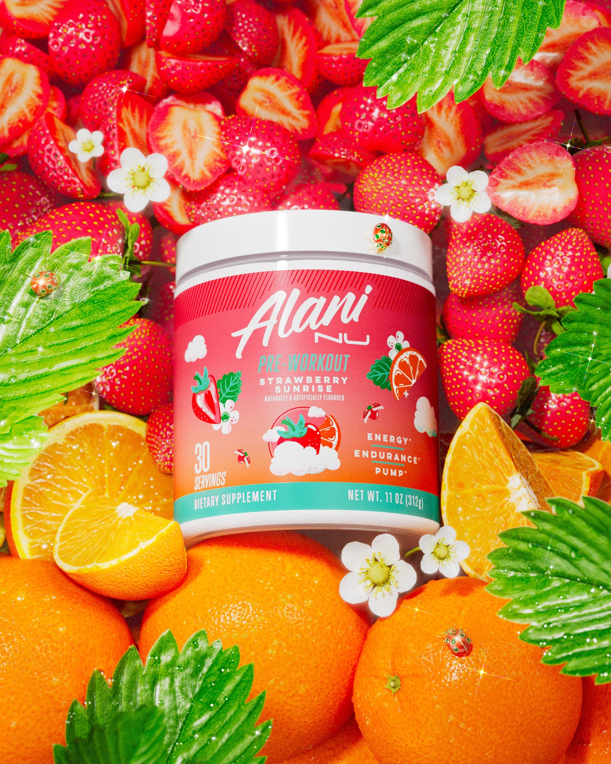 Alani Nu Strawberry Sunrise Pre-Workout — 30 Servings