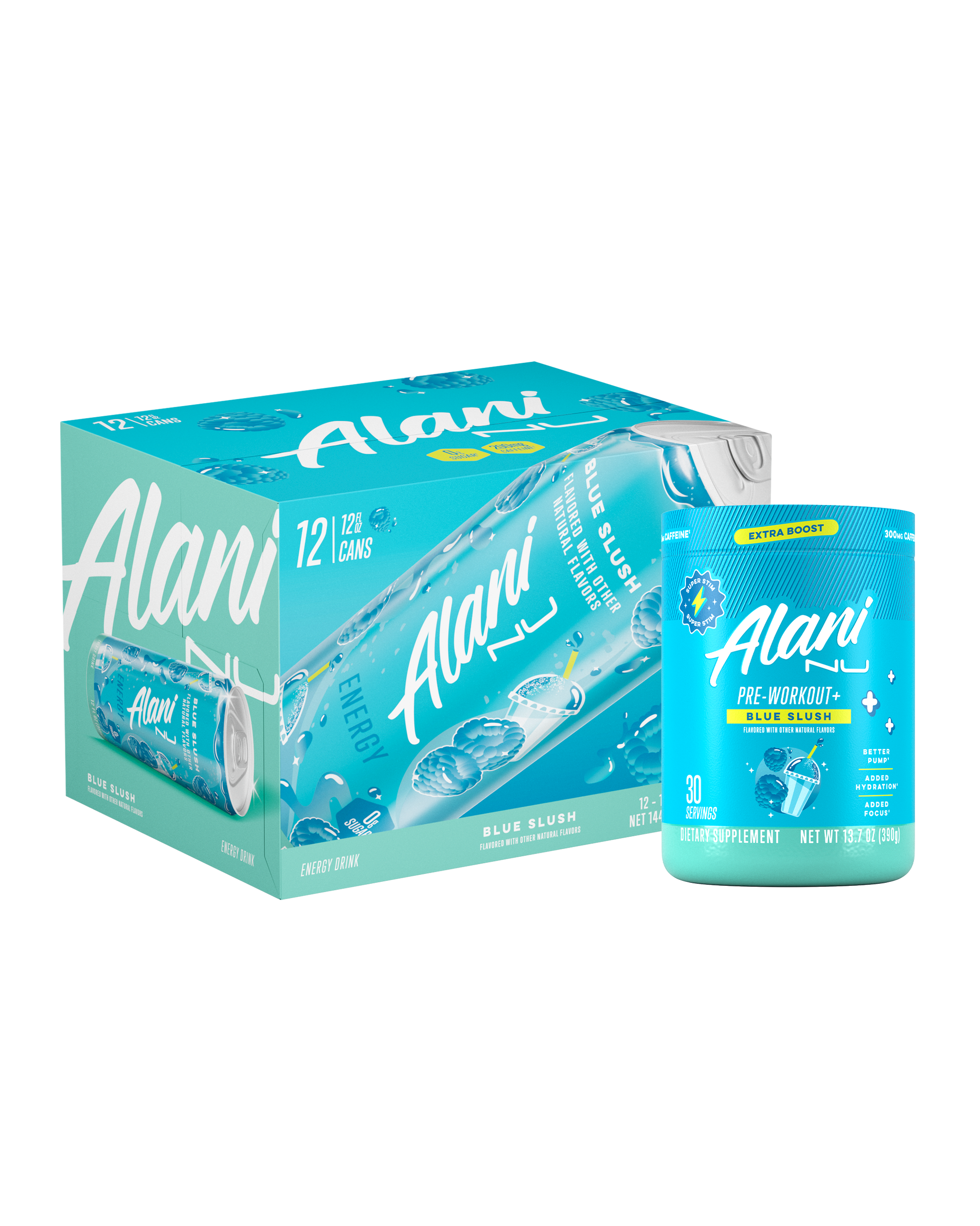 Alani Nu Blue Slush Energy & Pre-Workout+ Bundle