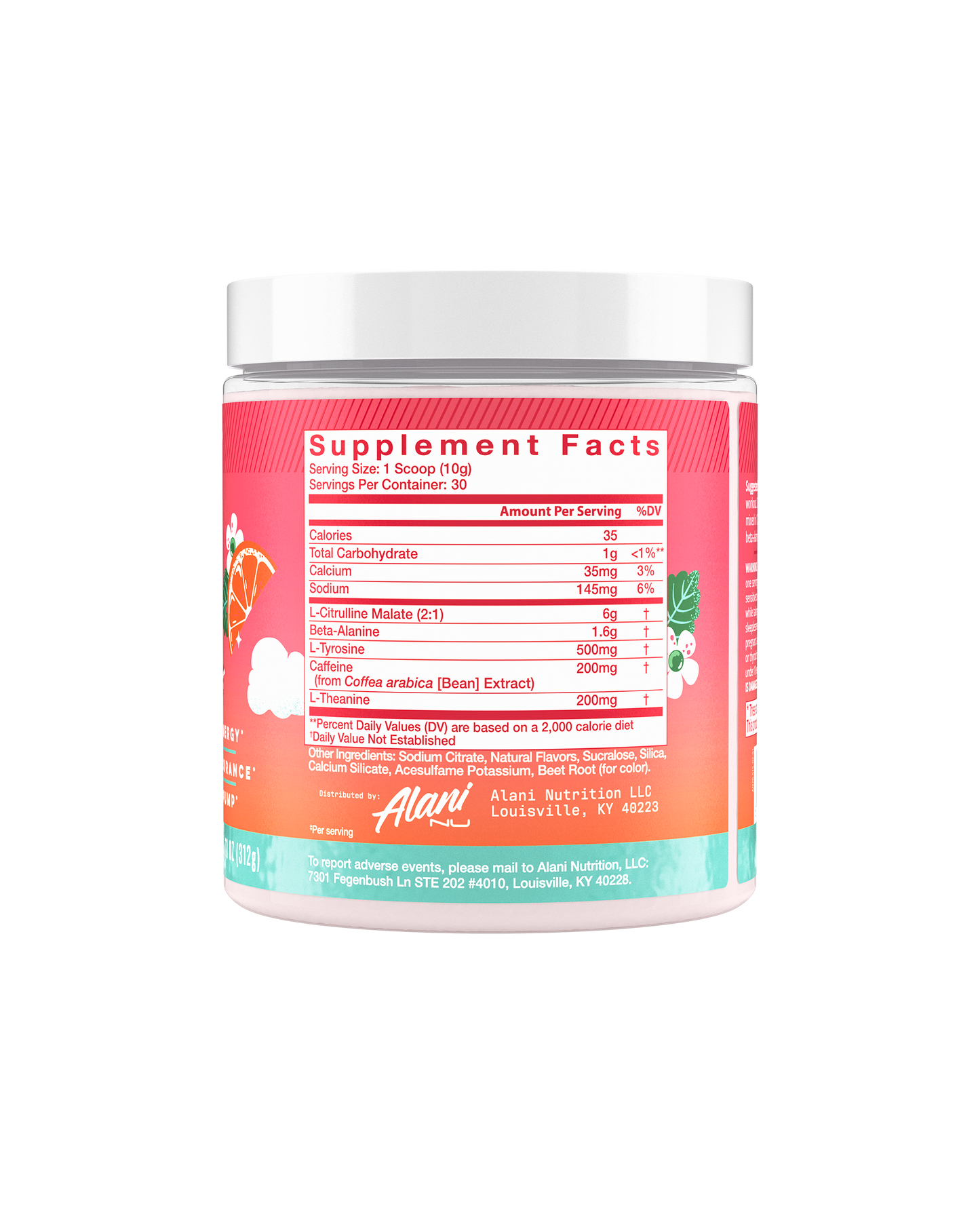 Alani Nu Strawberry Sunrise Pre-Workout — 30 Servings