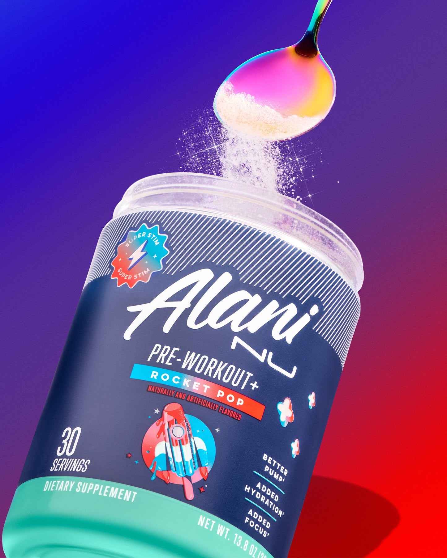 Alani Nu Rocket Pop Pre-Workout+ — 30 Servings