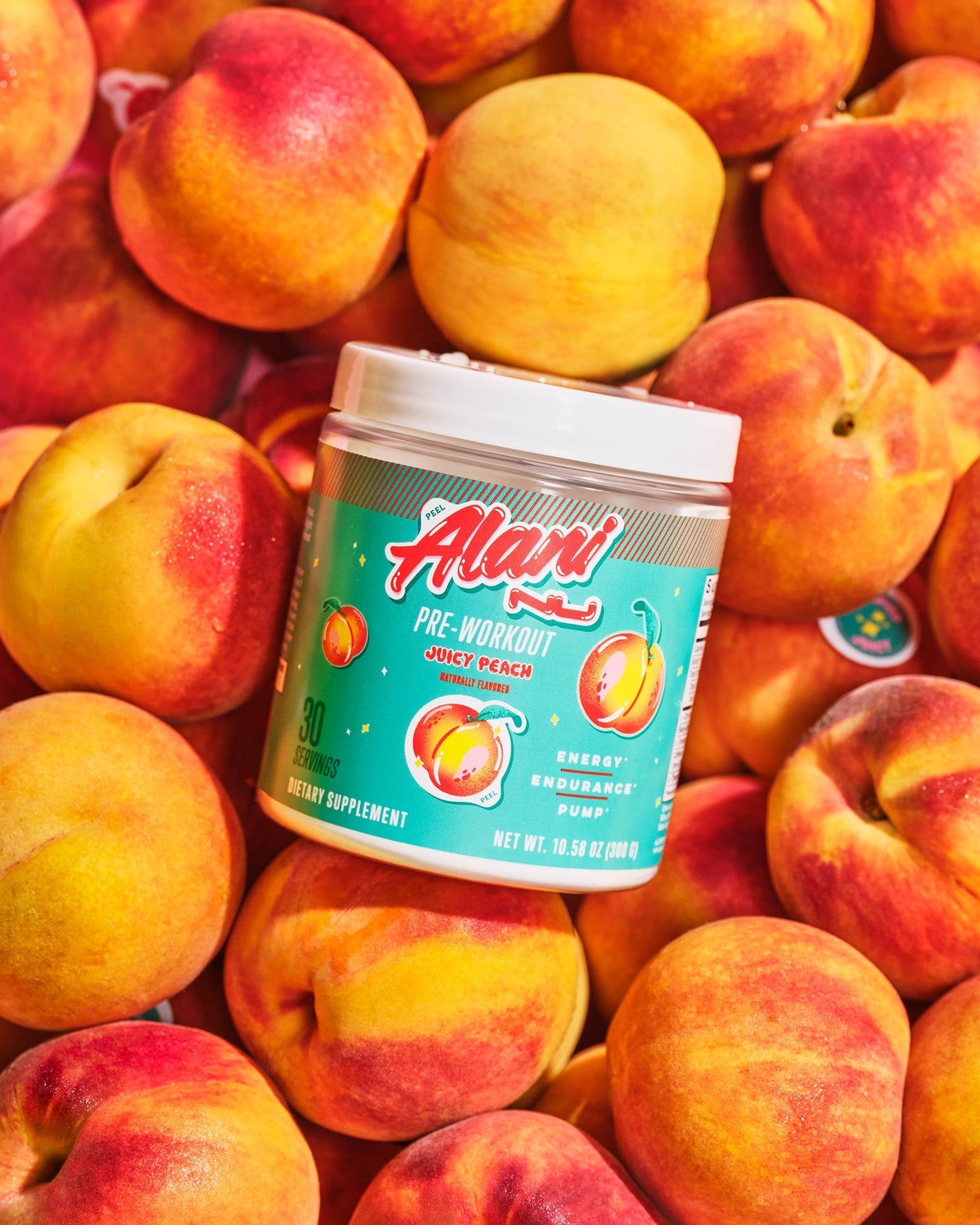 Alani Nu Juicy Peach Pre-Workout — 30 Servings