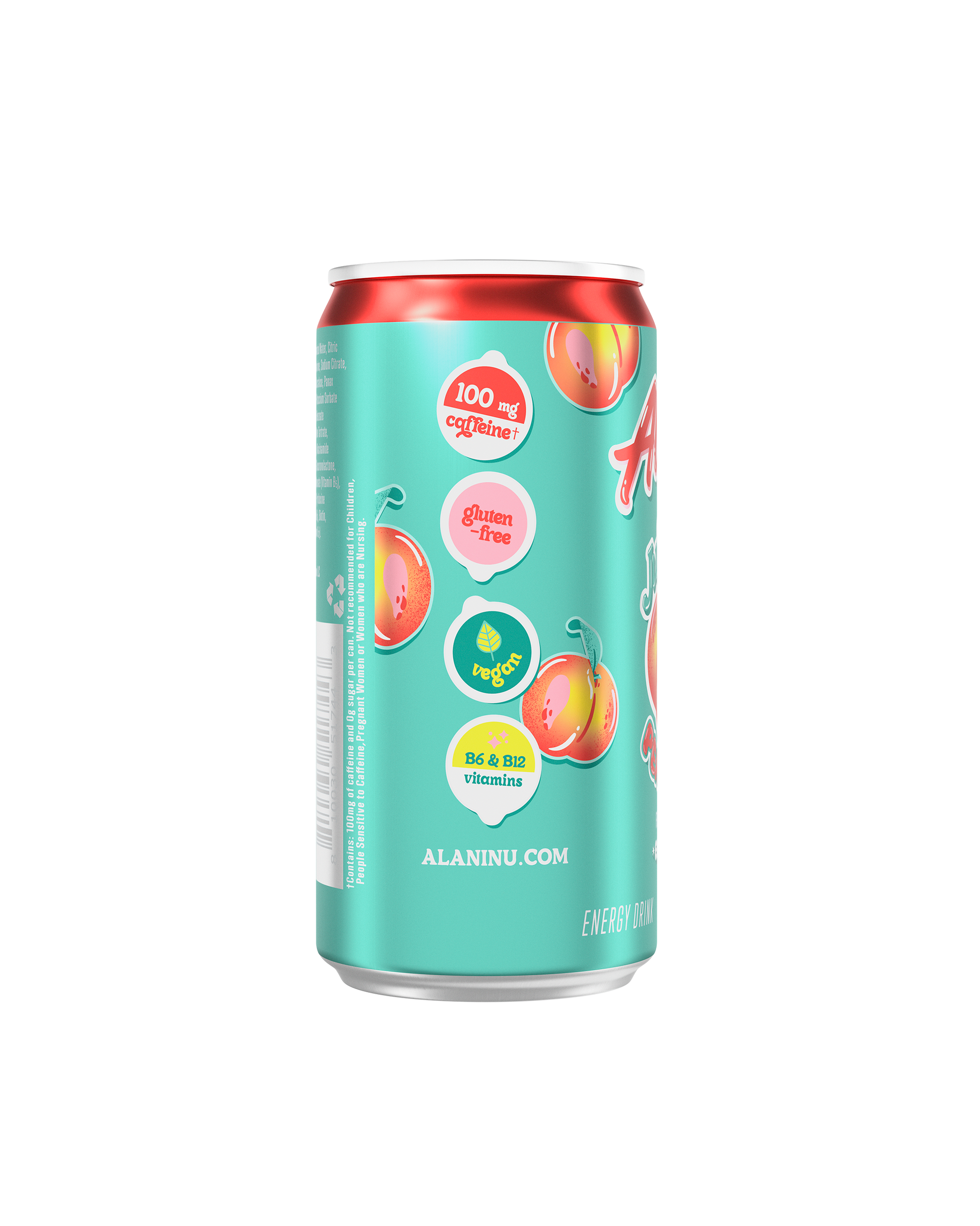 Alani Nu Juicy Peach Mini Energy Drinks — 24 Pack