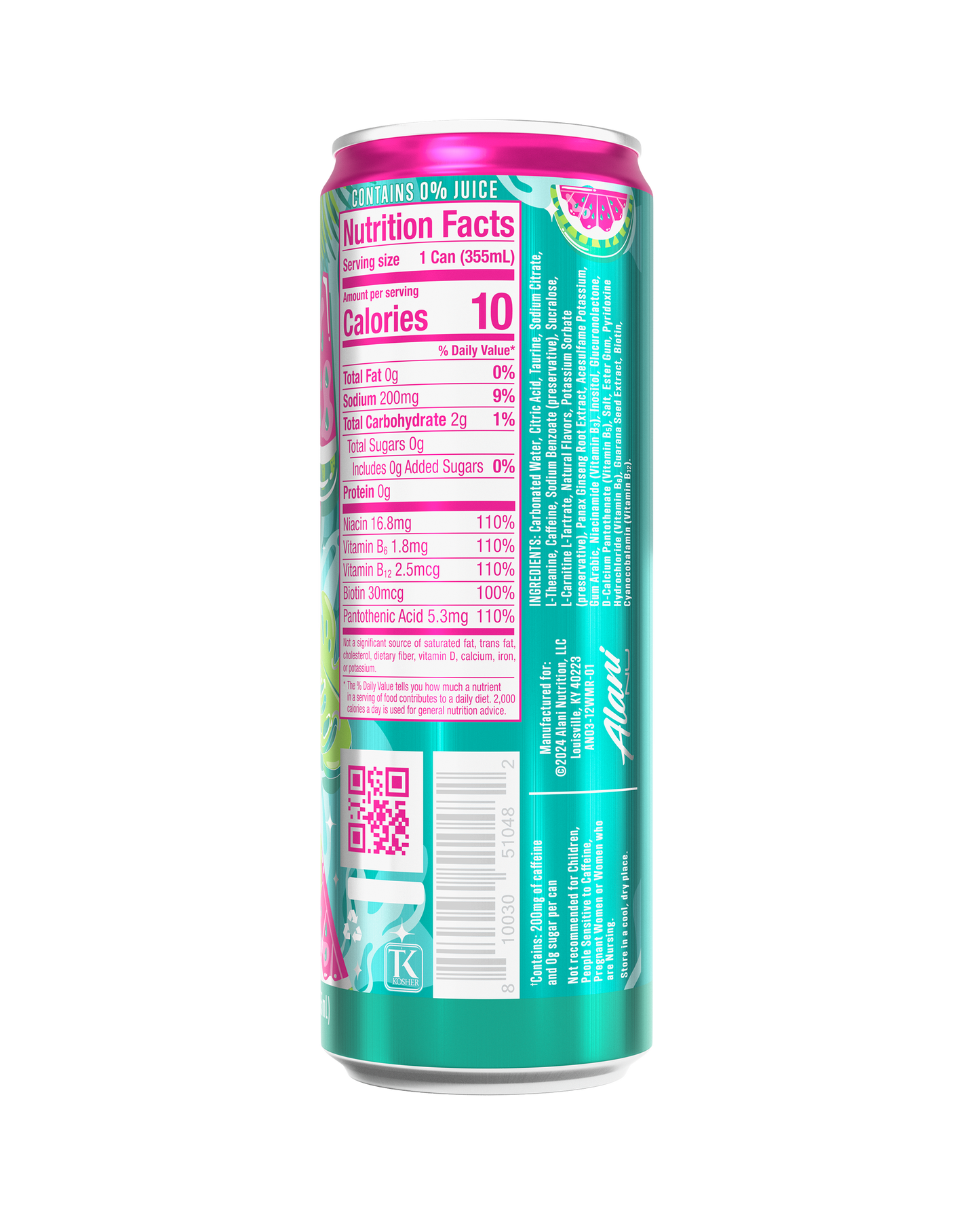 Alani Nu Watermelon Wave Energy Drink — 12 Pack