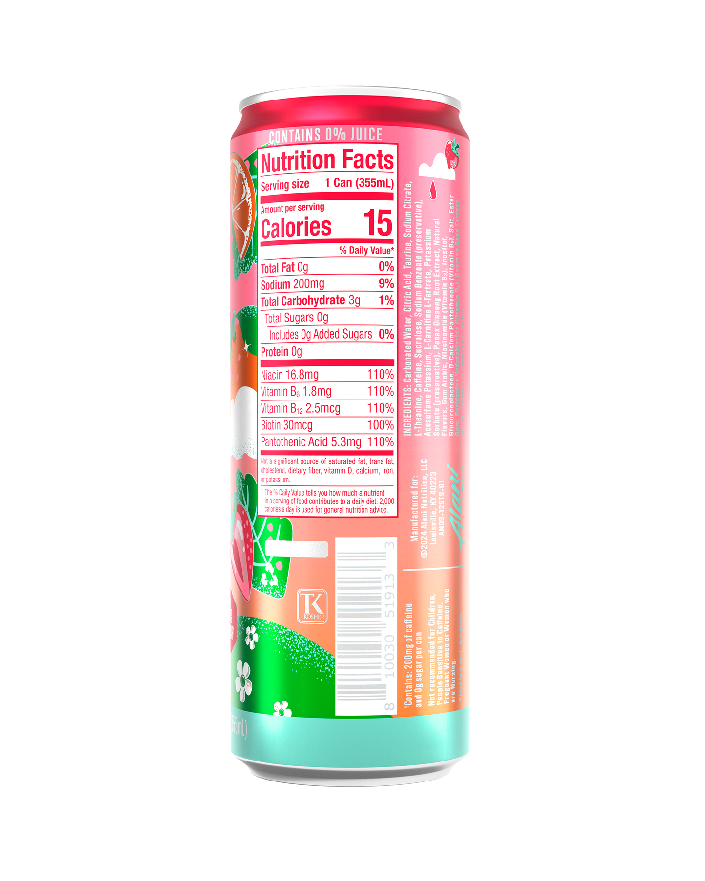Alani Nu Strawberry Sunrise Energy Drink — 12 Pack