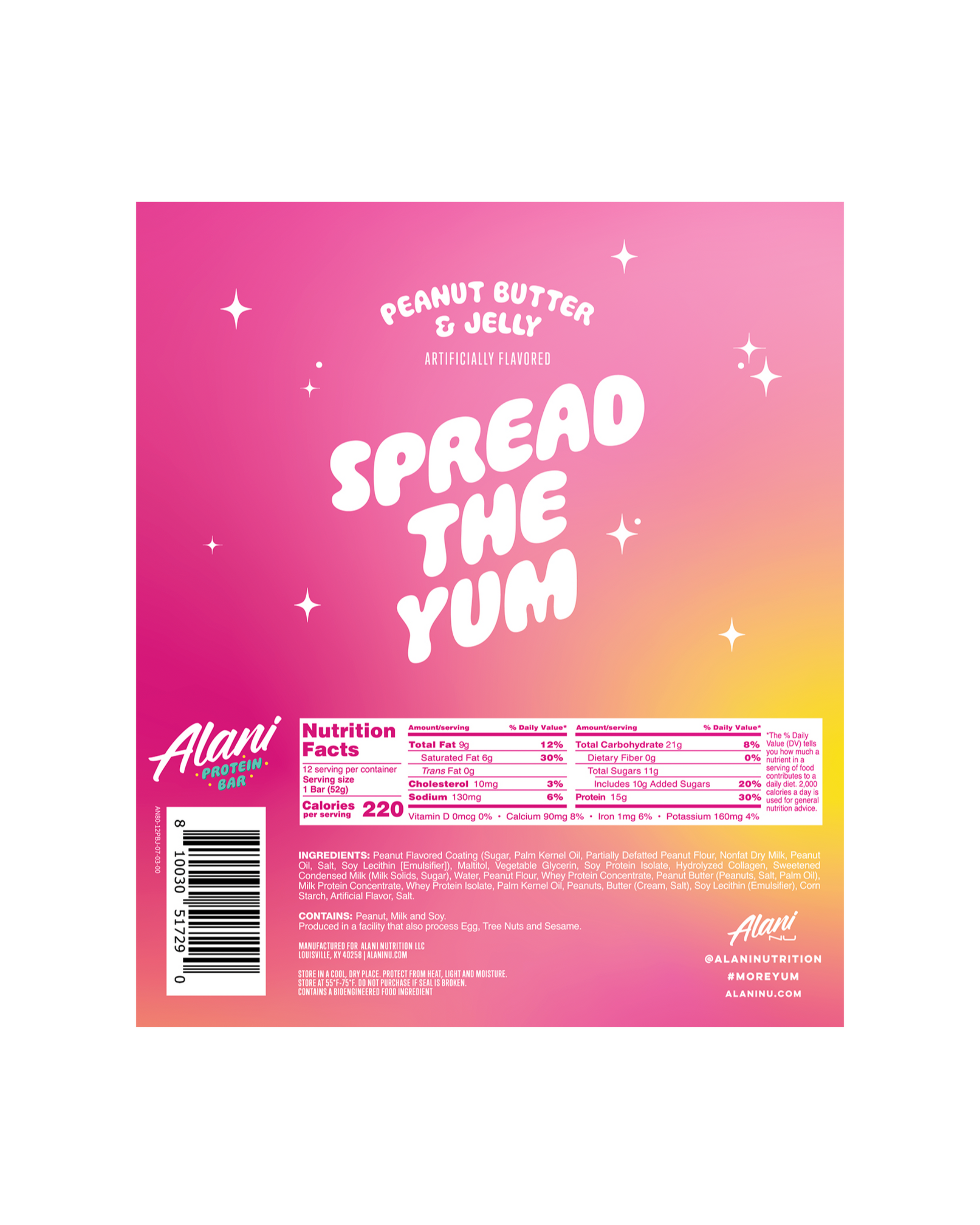 Alani Nu Peanut Butter & Jelly Protein Bars — 4 Pack