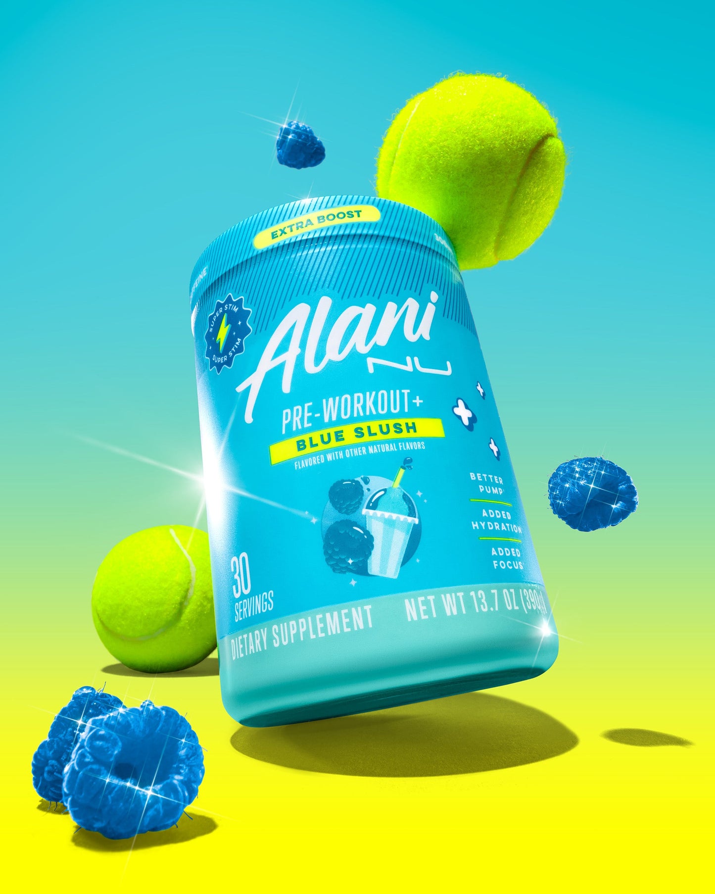 Alani Nu Blue Slush Pre-Workout+ — 30 Servings